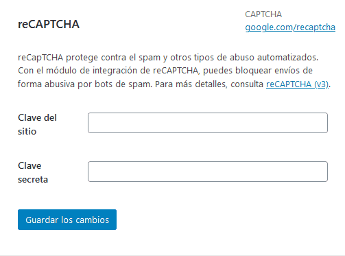 Velocitat de càrrega de pàgina millorada incloent reCaptcha a WordPress