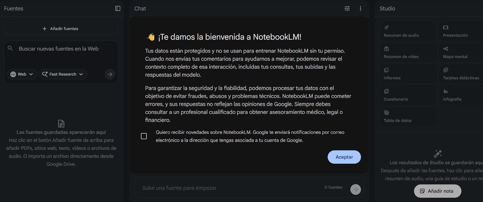 Com usar NotebookLM: Guia completa 2026 per a dominar la IA de Google 5 notebooklm audio